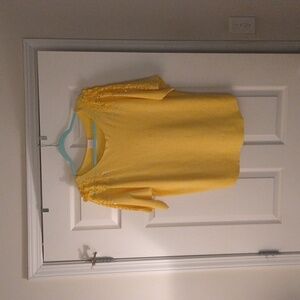 Yellow Sweater with Sequin on Arms